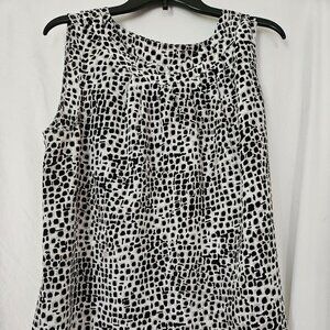 Christopher & Banks Animal Print Blouse Sleeveless XL